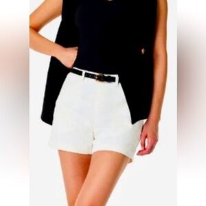 Spanx NWT Stretch Twill Shorts, 4" INSEAM high waisted White size XS